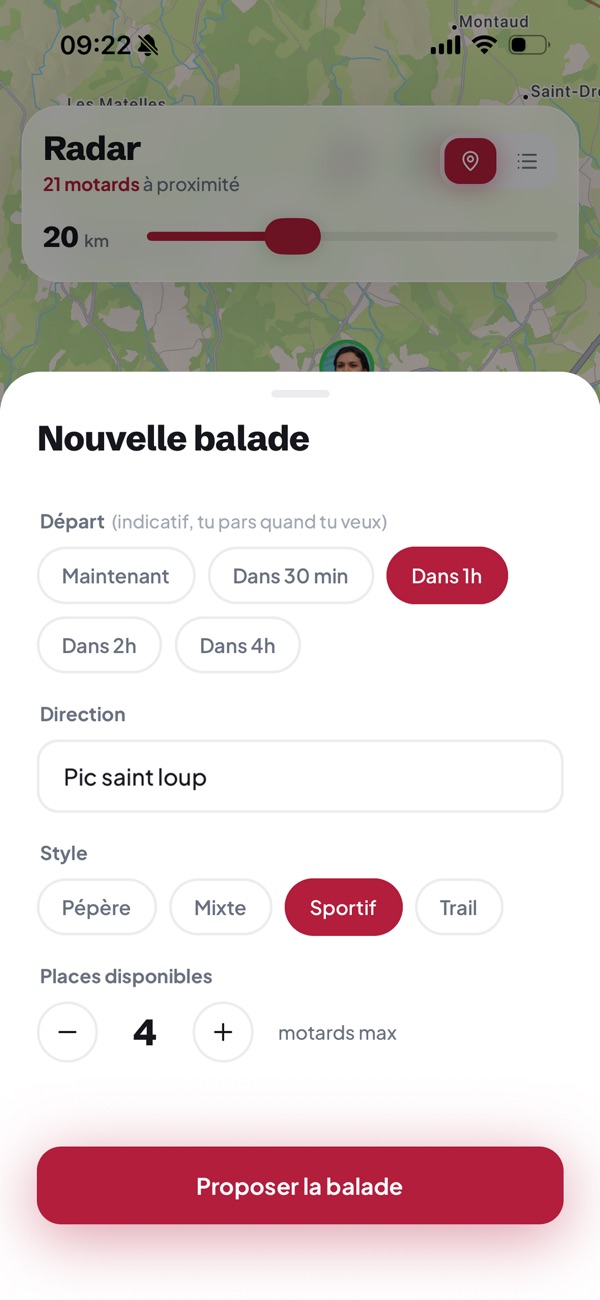 Création d'une balade